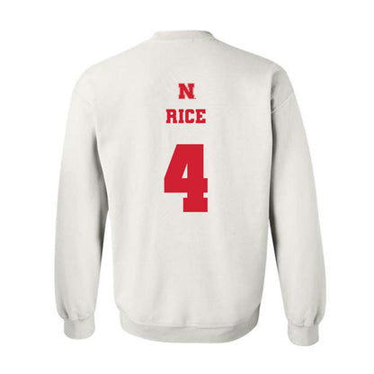 Nebraska - NCAA Men's Basketball : Colin Rice - Generic Shersey Crewneck Sweatshirt-1