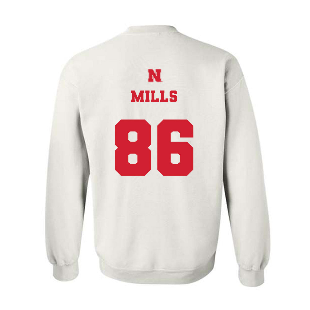 Nebraska - NCAA Football : Cortez Mills - Generic Shersey Crewneck Sweatshirt-1
