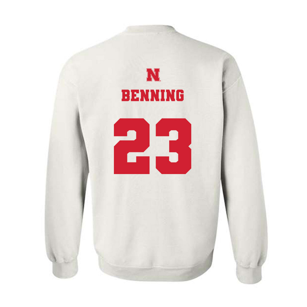Nebraska - NCAA Football : Caleb Benning - Generic Shersey Crewneck Sweatshirt-1