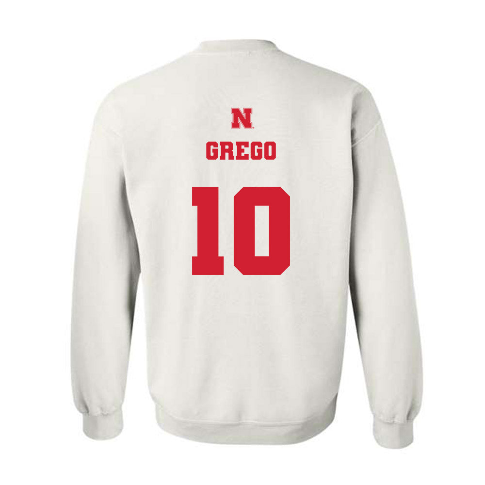Nebraska - NCAA Baseball : Drew Grego - Generic Shersey Crewneck Sweatshirt-1