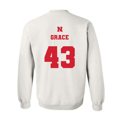 Nebraska - NCAA Baseball : Cooper Grace - Generic Shersey Crewneck Sweatshirt-1