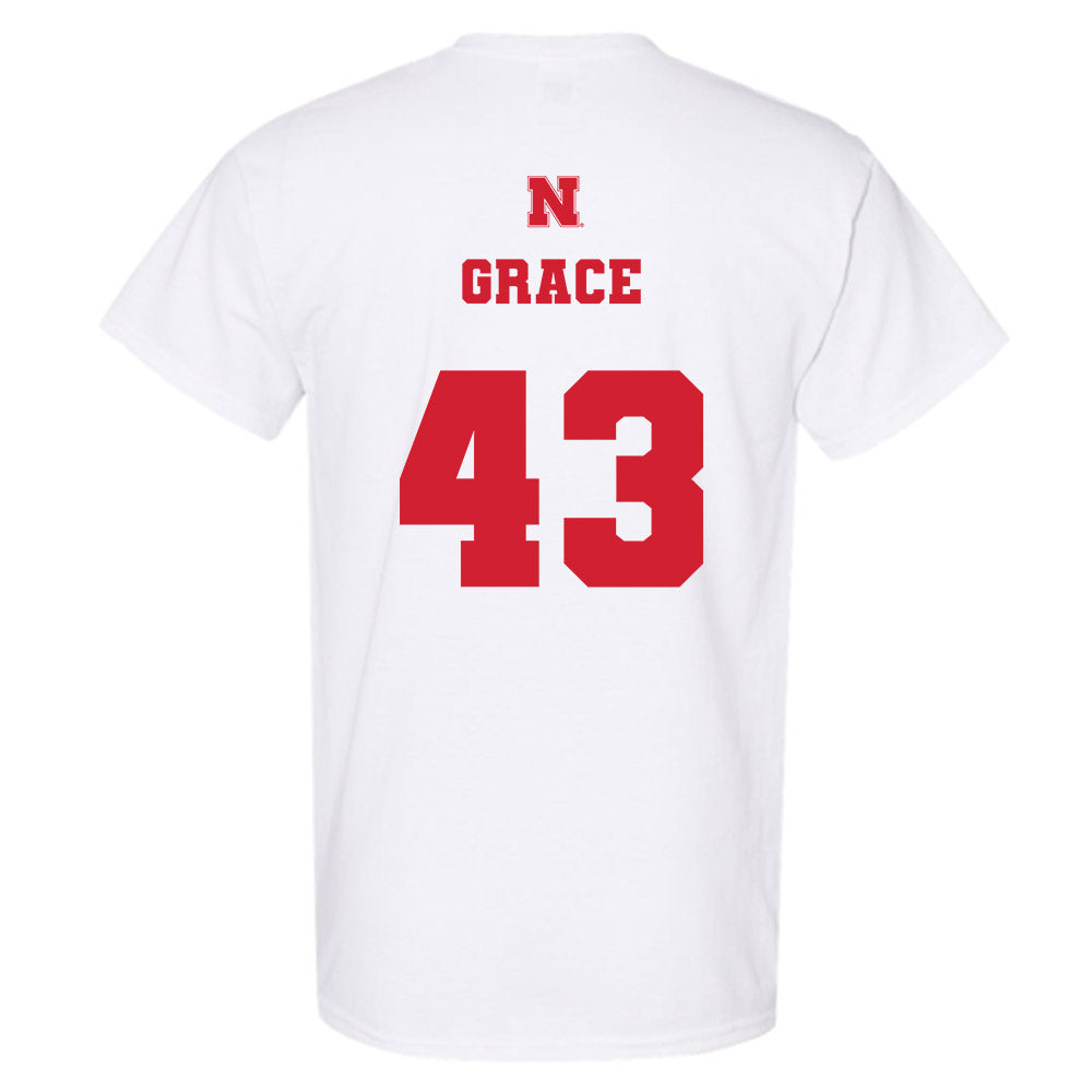 Nebraska - NCAA Baseball : Cooper Grace - Generic Shersey T-Shirt-1