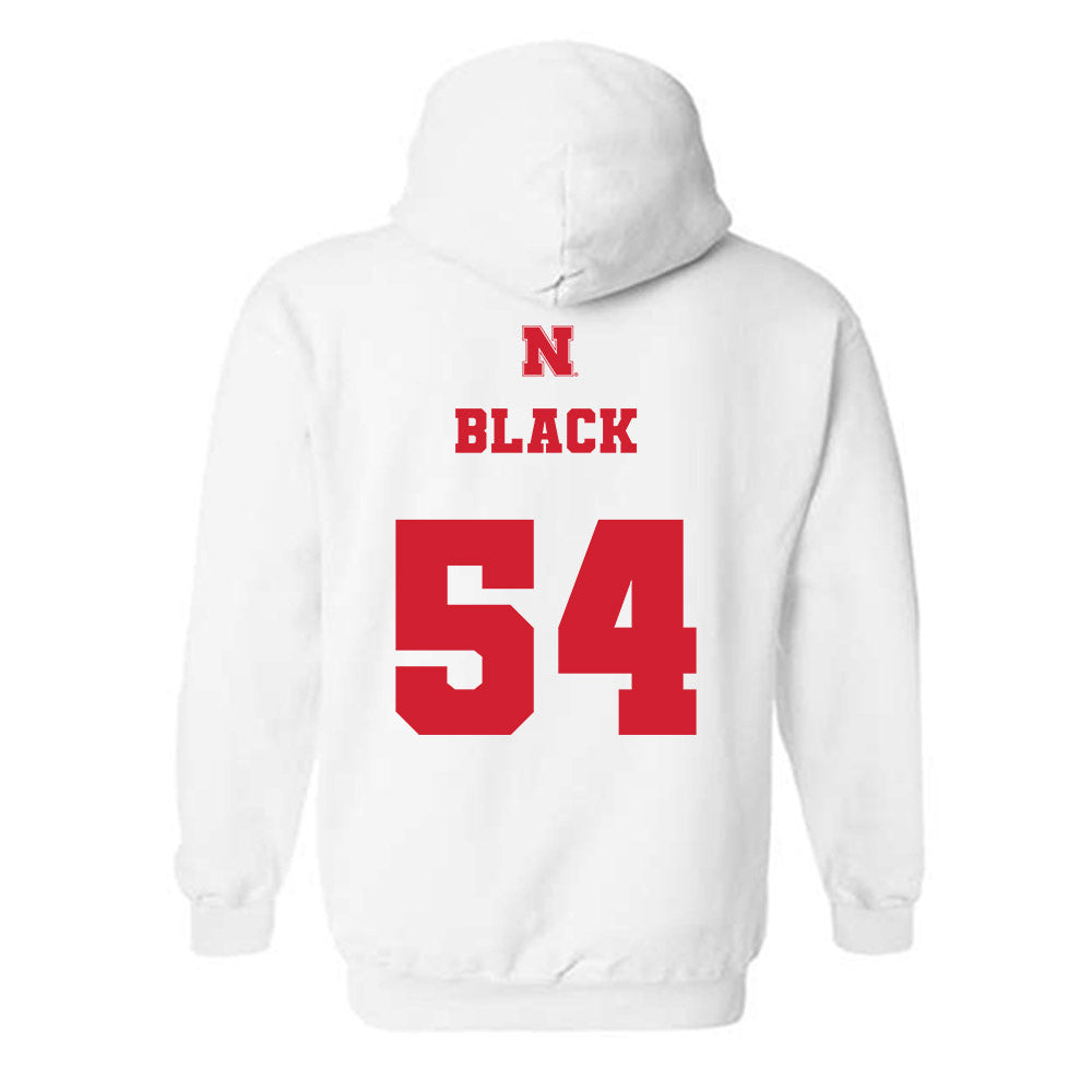 Nebraska - NCAA Football : Brendan Black - Generic Shersey Hooded Sweatshirt-1