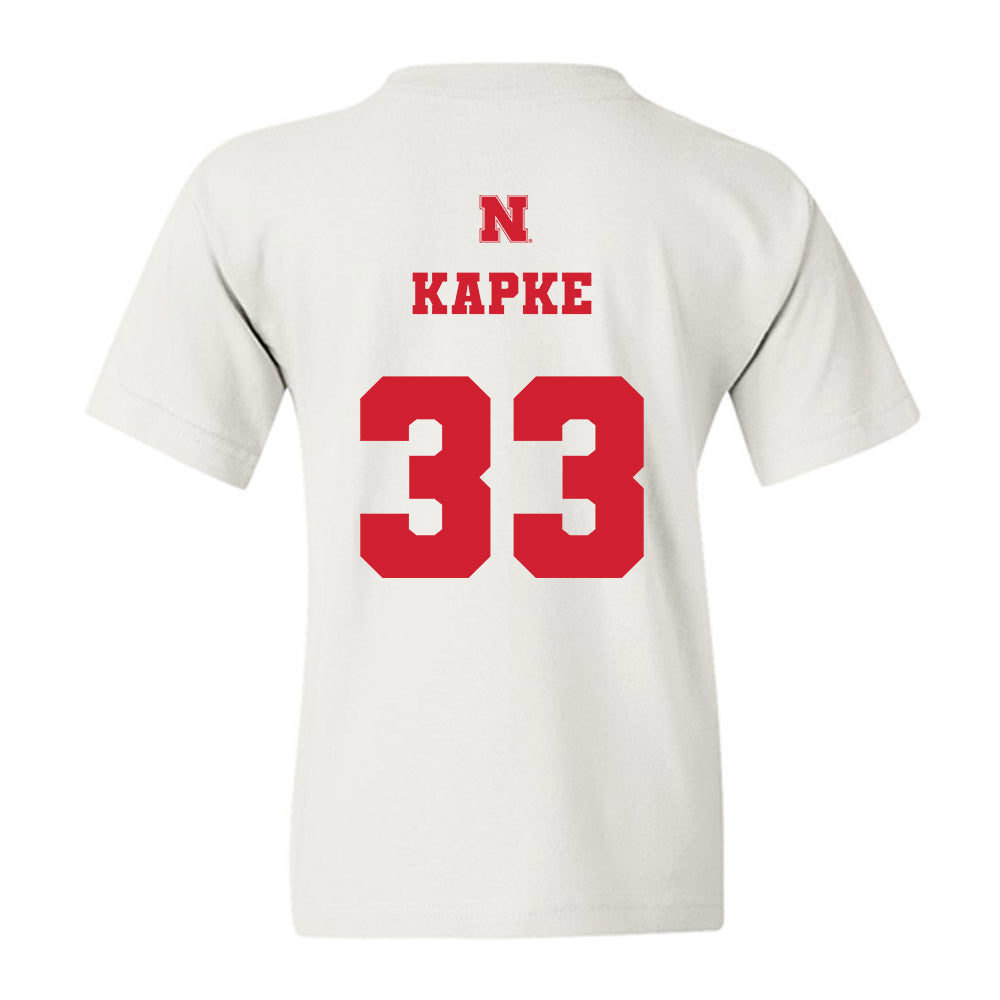 Nebraska - NCAA Men's Basketball : Boden Kapke - Generic Shersey Youth T-Shirt-1