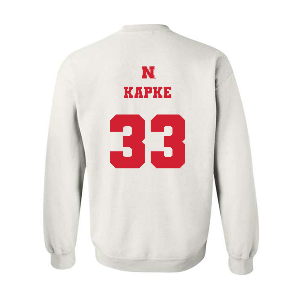 Nebraska - NCAA Men's Basketball : Boden Kapke - Generic Shersey Crewneck Sweatshirt-1