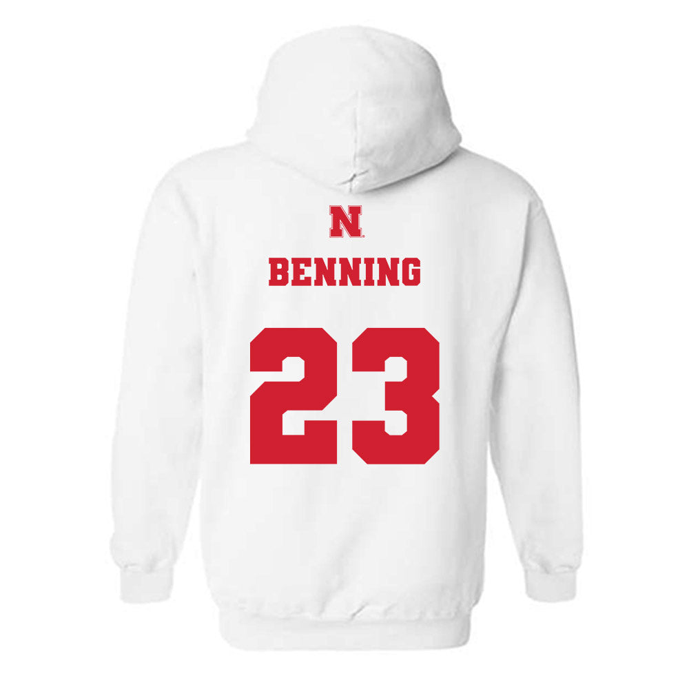 Nebraska - NCAA Football : Caleb Benning - Generic Shersey Hooded Sweatshirt-1