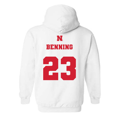 Nebraska - NCAA Football : Caleb Benning - Generic Shersey Hooded Sweatshirt-1