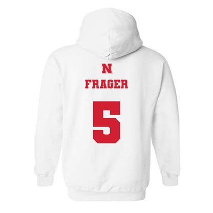 Nebraska - NCAA Men's Basketball : Braden Frager - Generic Shersey Hooded Sweatshirt-1