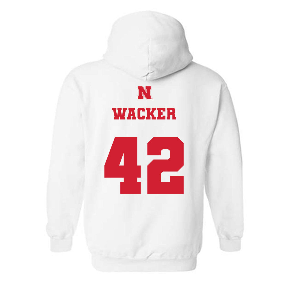Nebraska - NCAA Football : Derek Wacker - Generic Shersey Hooded Sweatshirt-1