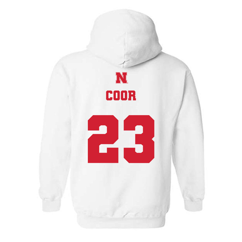 Nebraska - NCAA Softball : Hannah Coor - Generic Shersey Hooded Sweatshirt-1