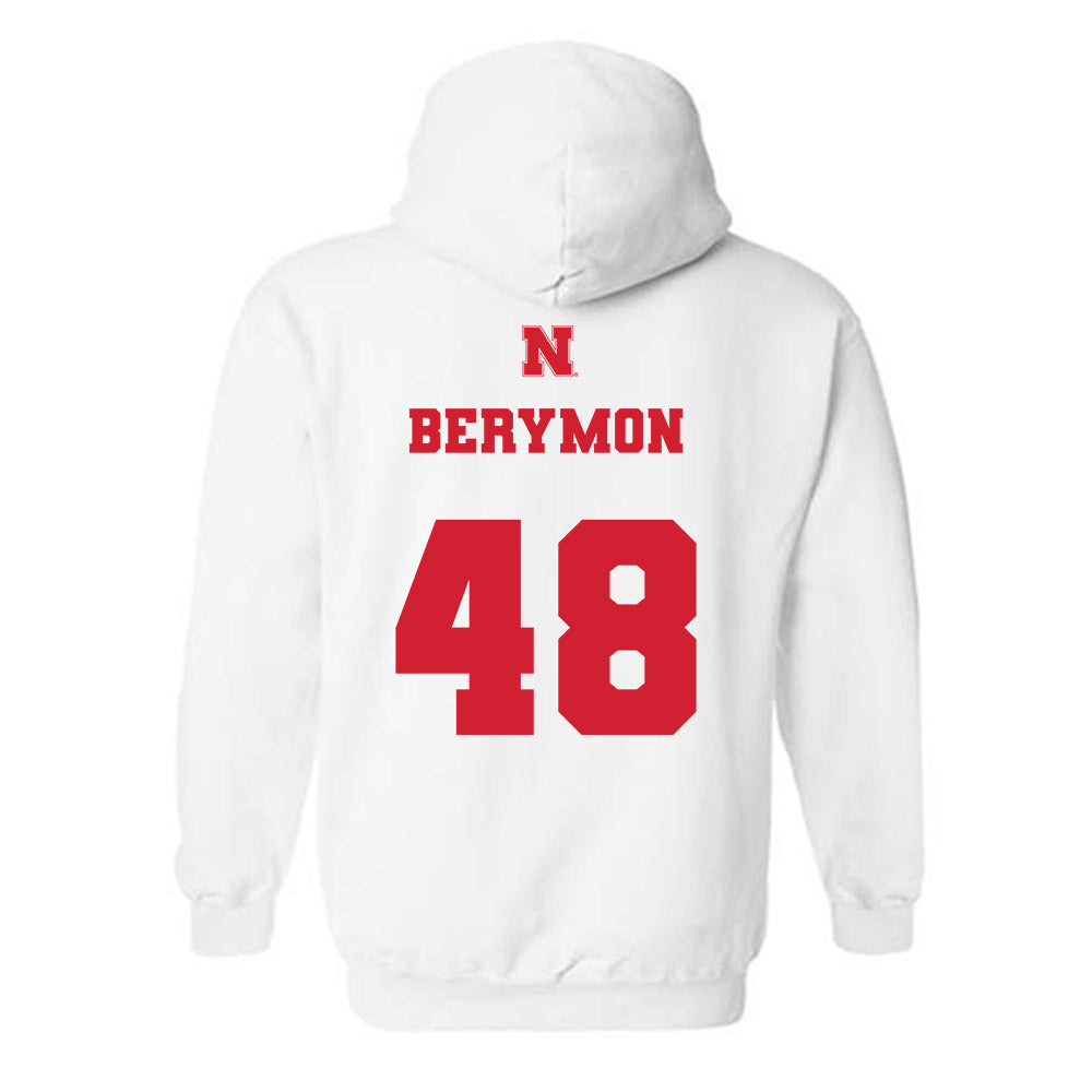 Nebraska - NCAA Football : Dylan Berymon - Generic Shersey Hooded Sweatshirt-1