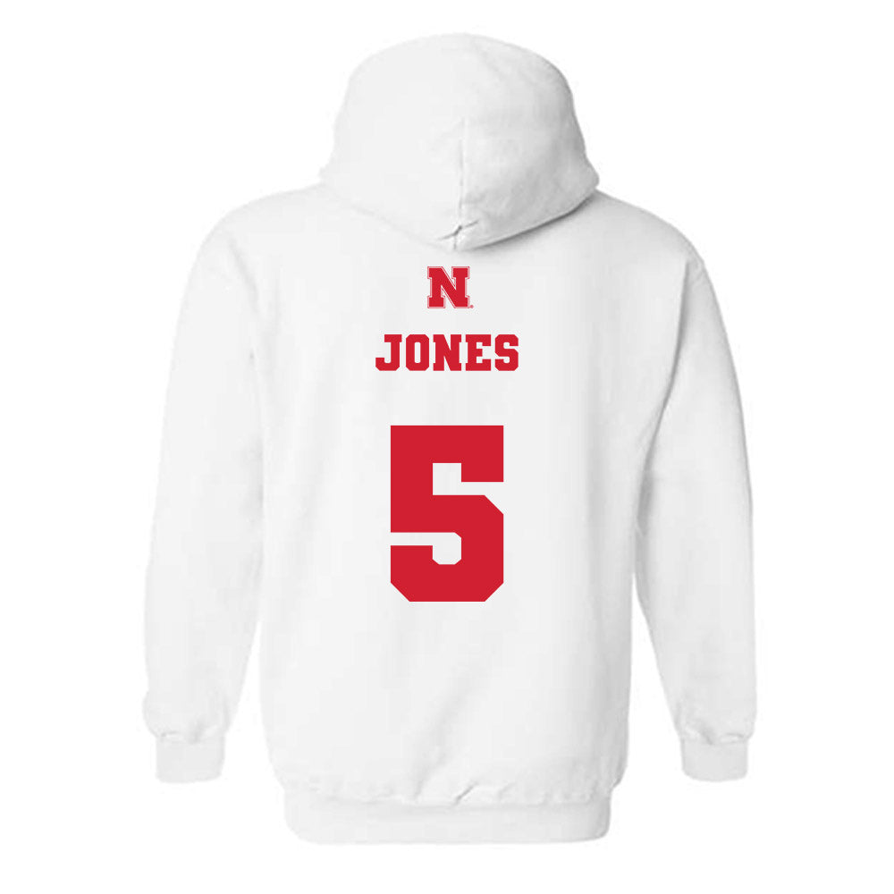 Nebraska - NCAA Football : Mason Jones - Generic Shersey Hooded Sweatshirt-1