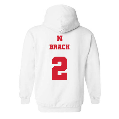 Nebraska - NCAA Women's Soccer : Mila Brach - Generic Shersey Hooded Sweatshirt-1