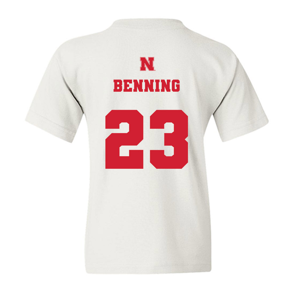 Nebraska - NCAA Football : Caleb Benning - Generic Shersey Youth T-Shirt-1