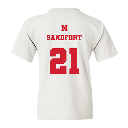 Nebraska - NCAA Men's Basketball : Pryce Sandfort - Generic Shersey Youth T-Shirt-1