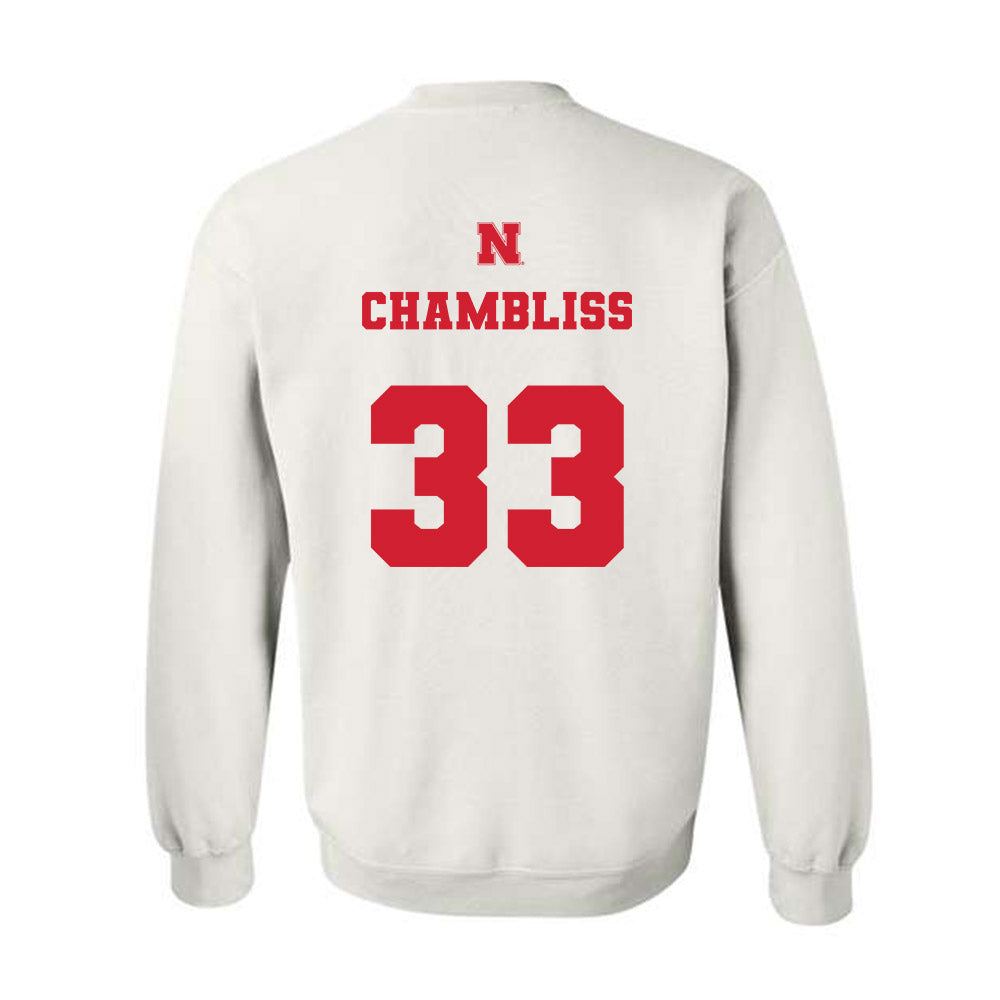 Nebraska - NCAA Football : Owen Chambliss - Generic Shersey Crewneck Sweatshirt-1