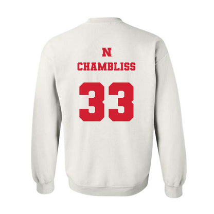 Nebraska - NCAA Football : Owen Chambliss - Generic Shersey Crewneck Sweatshirt-1