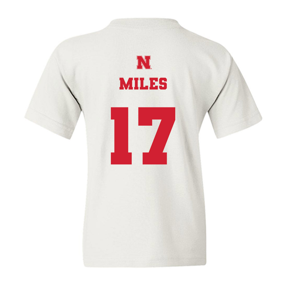 Nebraska - NCAA Women's Basketball : Ava Miles - Generic Shersey Youth T-Shirt-1
