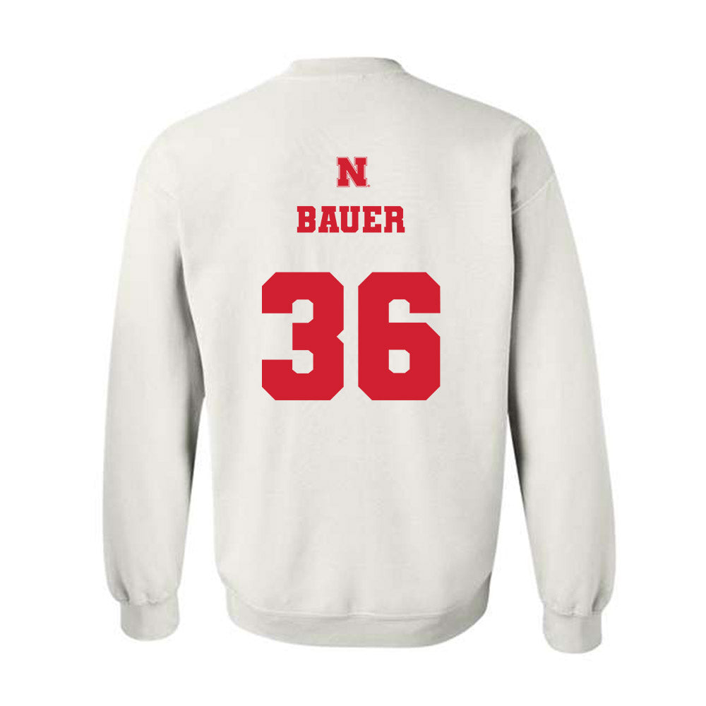 Nebraska - NCAA Football : Rowdy Bauer - Generic Shersey Crewneck Sweatshirt-1
