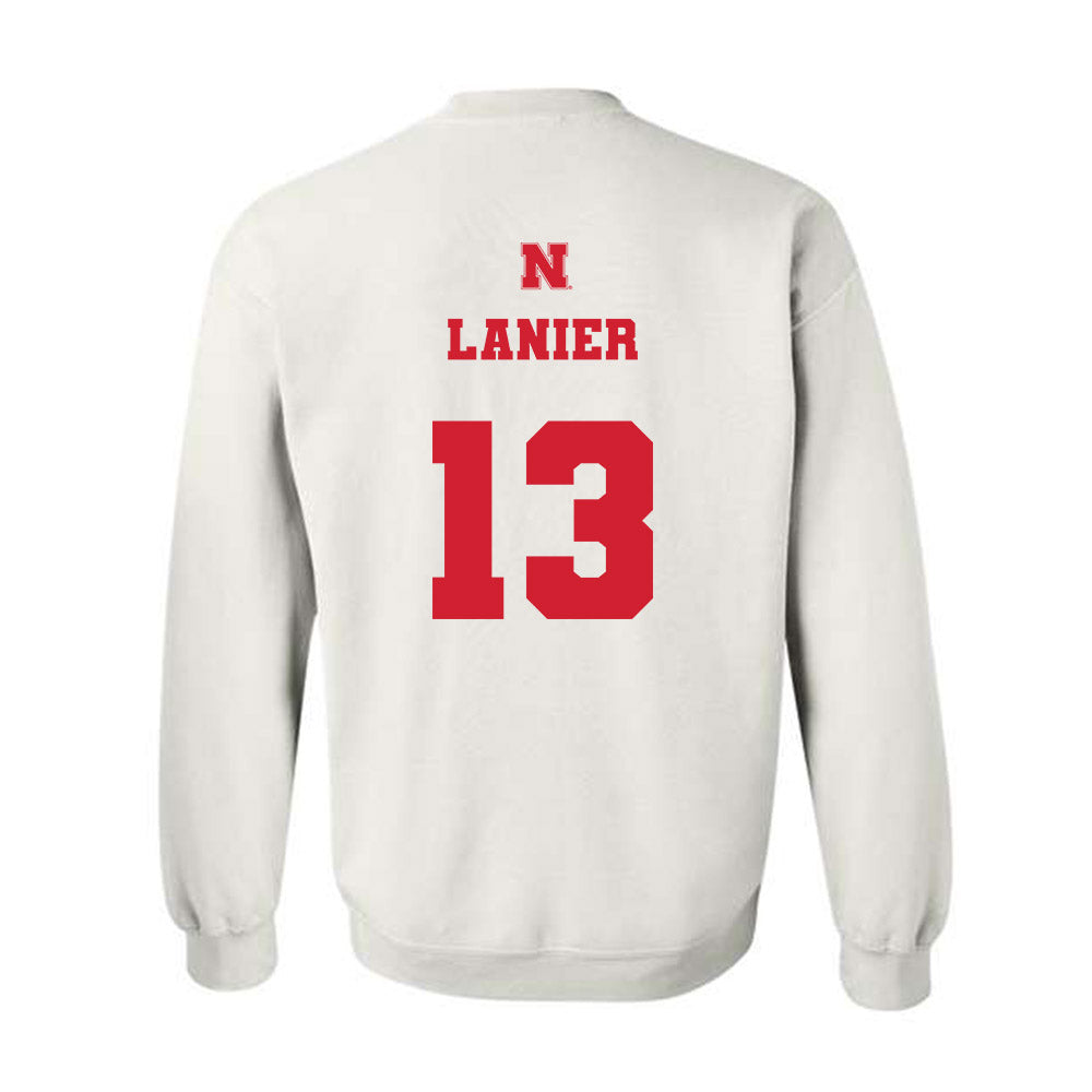 Nebraska - NCAA Men's Basketball : Jacob Lanier - Generic Shersey Crewneck Sweatshirt-1