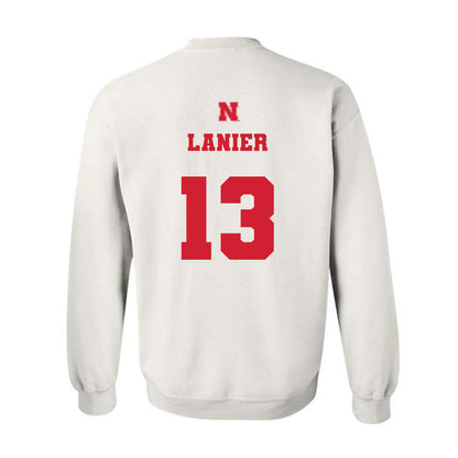 Nebraska - NCAA Men's Basketball : Jacob Lanier - Generic Shersey Crewneck Sweatshirt-1