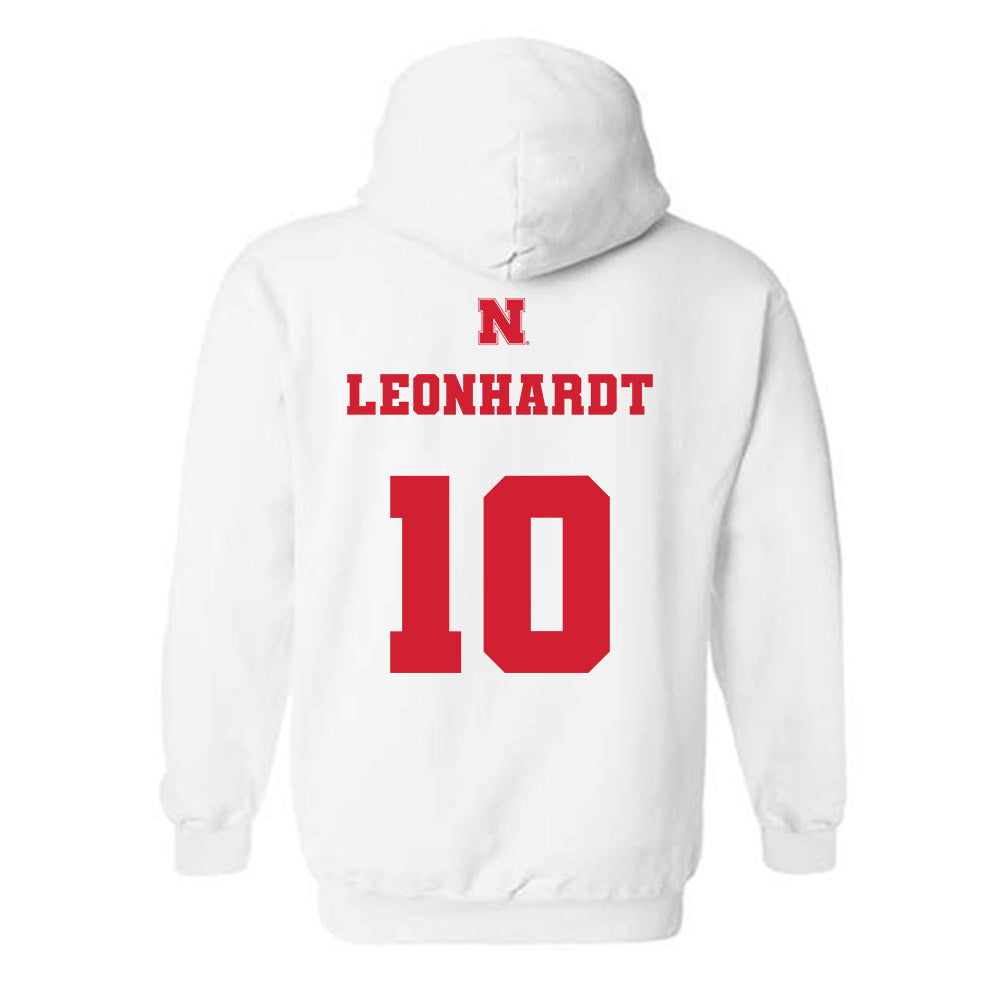 Nebraska - NCAA Men's Basketball : Trevan Leonhardt - Generic Shersey Hooded Sweatshirt-1