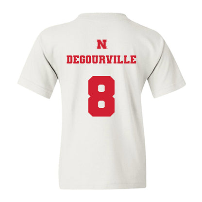 Nebraska - NCAA Men's Basketball : Taj Degourville - Generic Shersey Youth T-Shirt-1