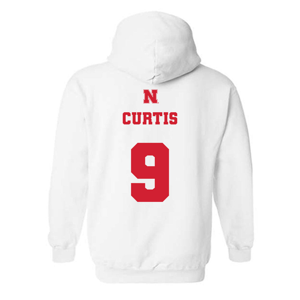 Nebraska - NCAA Men's Basketball : Leo Curtis - Generic Shersey Hooded Sweatshirt-1