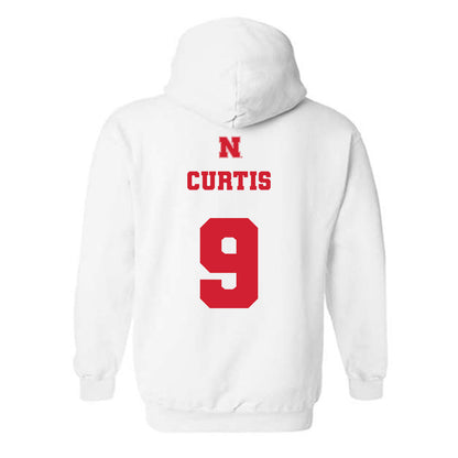 Nebraska - NCAA Men's Basketball : Leo Curtis - Generic Shersey Hooded Sweatshirt-1
