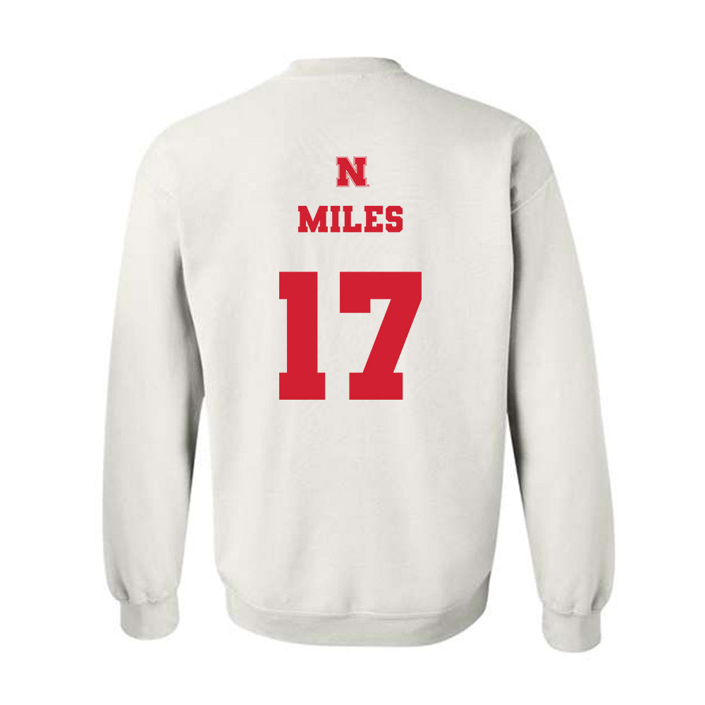 Nebraska - NCAA Women's Basketball : Ava Miles - Generic Shersey Crewneck Sweatshirt-1