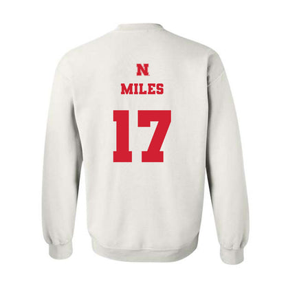 Nebraska - NCAA Women's Basketball : Ava Miles - Generic Shersey Crewneck Sweatshirt-1