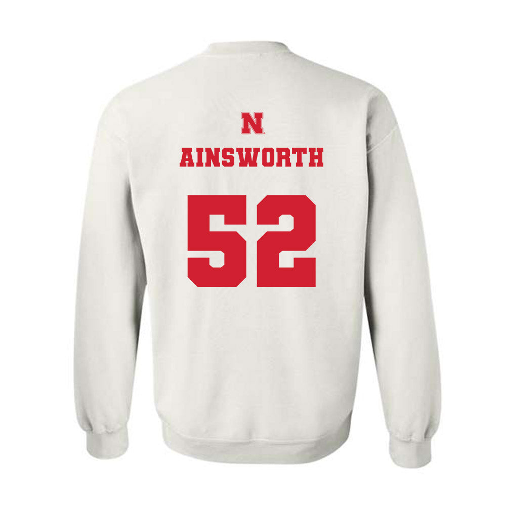 Nebraska - NCAA Football : Hayden Ainsworth - Generic Shersey Crewneck Sweatshirt-1