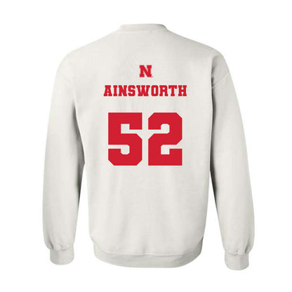 Nebraska - NCAA Football : Hayden Ainsworth - Generic Shersey Crewneck Sweatshirt-1