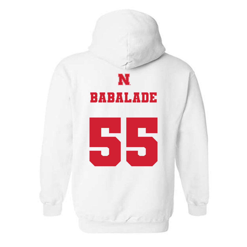 Nebraska - NCAA Football : Tree Babalade - Generic Shersey Hooded Sweatshirt-1