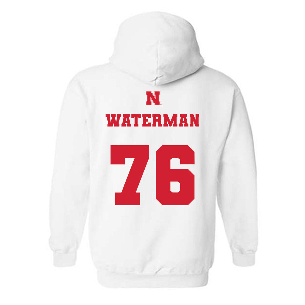 Nebraska - NCAA Football : Rex Waterman - Generic Shersey Hooded Sweatshirt-1