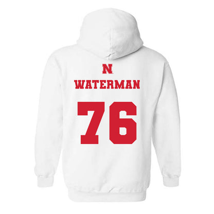 Nebraska - NCAA Football : Rex Waterman - Generic Shersey Hooded Sweatshirt-1