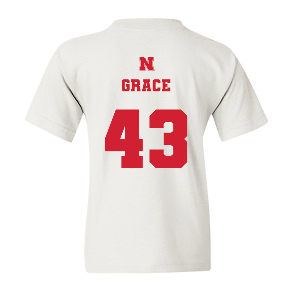 Nebraska - NCAA Baseball : Cooper Grace - Generic Shersey Youth T-Shirt-1