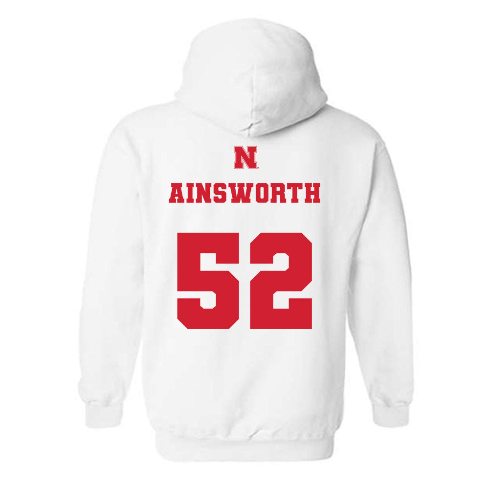 Nebraska - NCAA Football : Hayden Ainsworth - Generic Shersey Hooded Sweatshirt-1