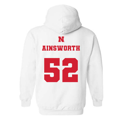 Nebraska - NCAA Football : Hayden Ainsworth - Generic Shersey Hooded Sweatshirt-1