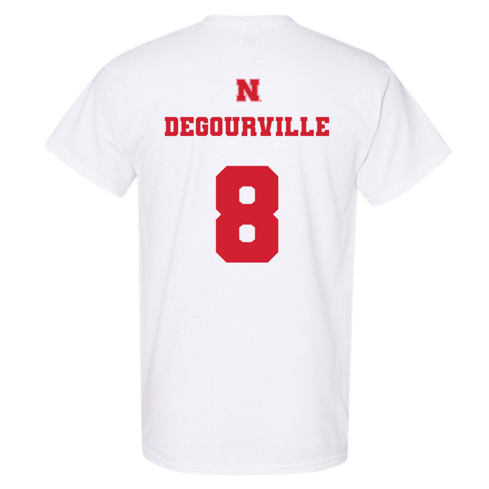 Nebraska - NCAA Men's Basketball : Taj Degourville - Generic Shersey T-Shirt-1
