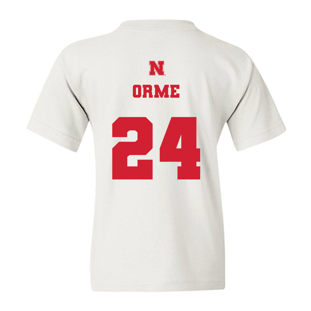 Nebraska - NCAA Men's Basketball : Sam Orme - Generic Shersey Youth T-Shirt-1