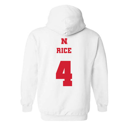 Nebraska - NCAA Men's Basketball : Colin Rice - Generic Shersey Hooded Sweatshirt-1