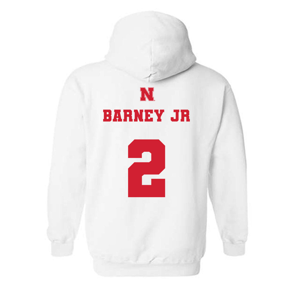 Nebraska - NCAA Football : Jacory Barney Jr - Generic Shersey Hooded Sweatshirt-1