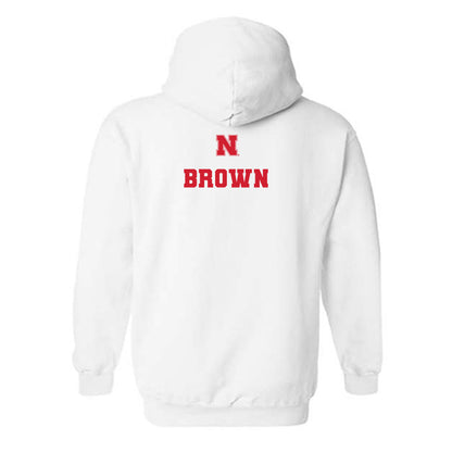 Nebraska - NCAA Football : Jamari Brown - Generic Shersey Hooded Sweatshirt-1