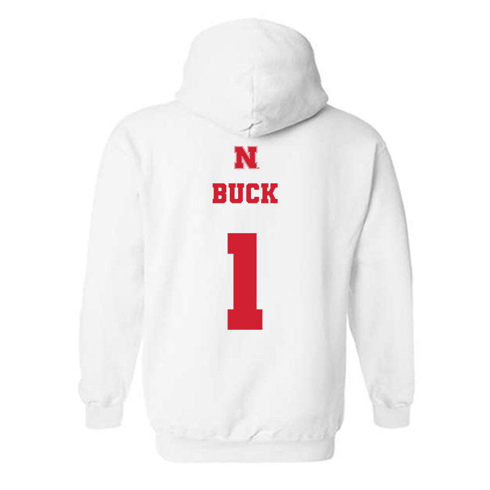 Nebraska - NCAA Baseball : Jett Buck - Generic Shersey Hooded Sweatshirt-1