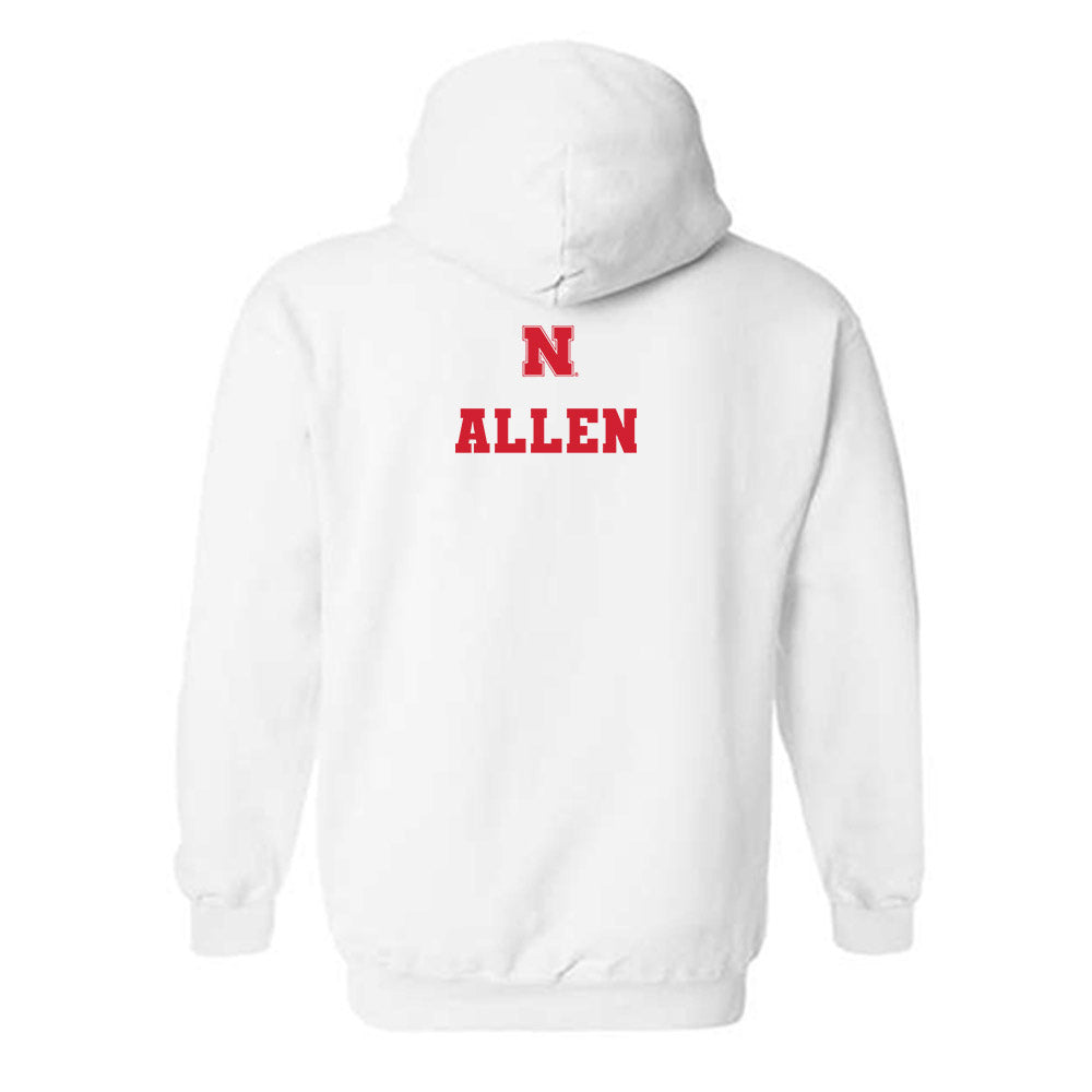 Nebraska - NCAA Men's Track & Field : Jacorric Allen - Generic Shersey Hooded Sweatshirt-1