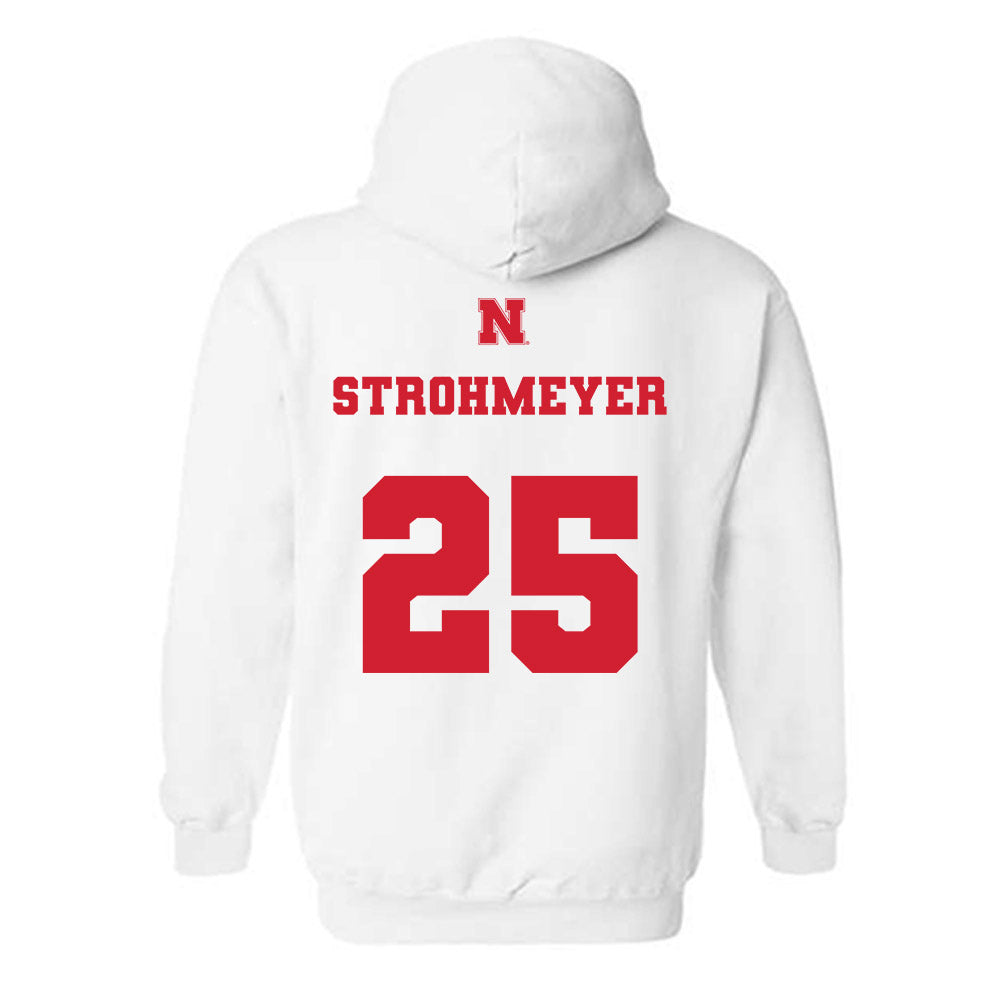 Nebraska - NCAA Baseball : Reed Strohmeyer - Generic Shersey Hooded Sweatshirt-1