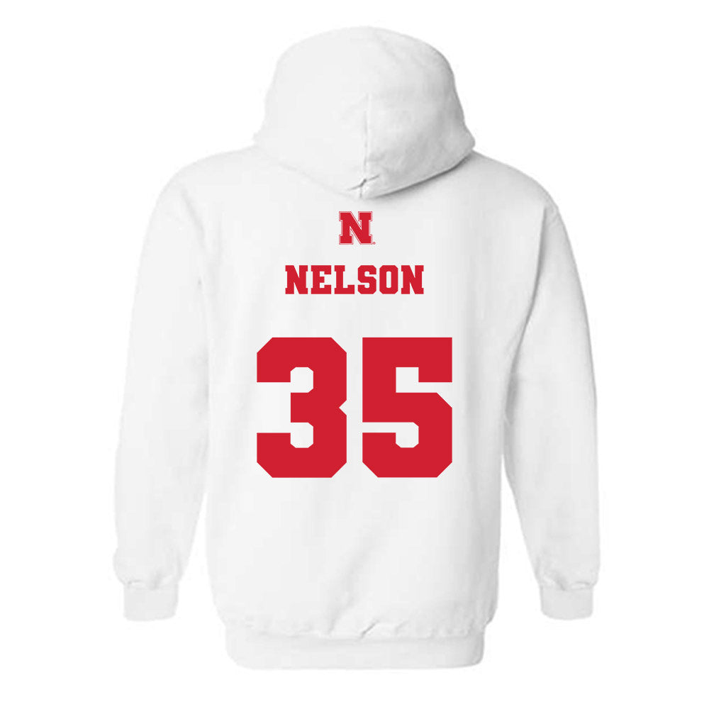 Nebraska - NCAA Football : Mekhi Nelson - Generic Shersey Hooded Sweatshirt-1