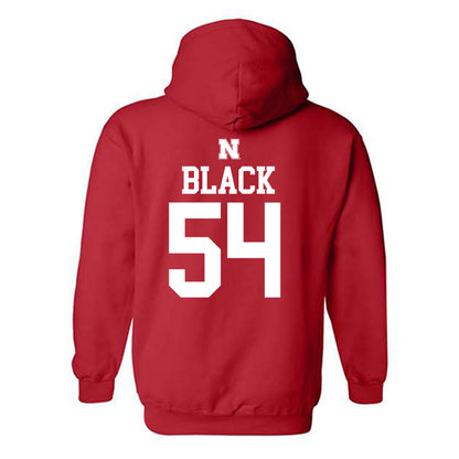Nebraska - NCAA Football : Brendan Black - Generic Shersey Hooded Sweatshirt-1