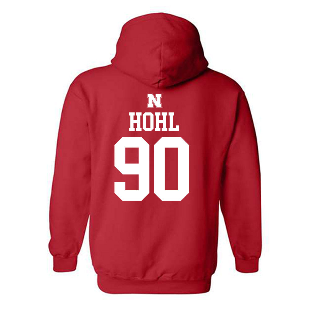 Nebraska - NCAA Football : John Hohl - Generic Shersey Hooded Sweatshirt-1